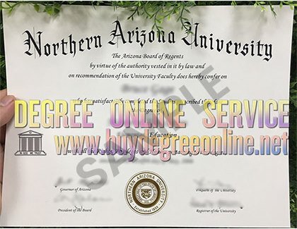 Northern Arizona University Sample Certificate